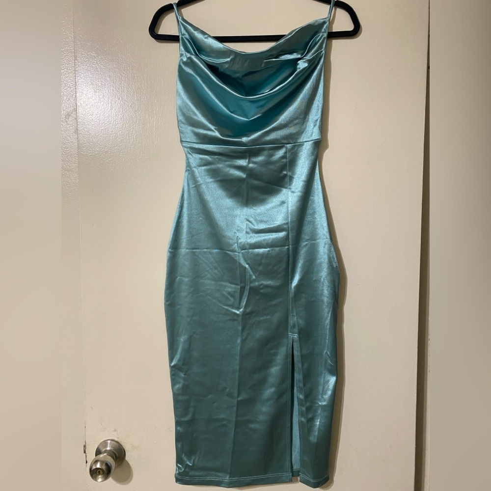 Fashion Nova Teal Dress